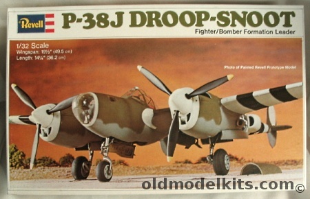 Revell 1/32 Lockheed P-38J Droop Snoot Bombing Formation Leader, H262 plastic model kit